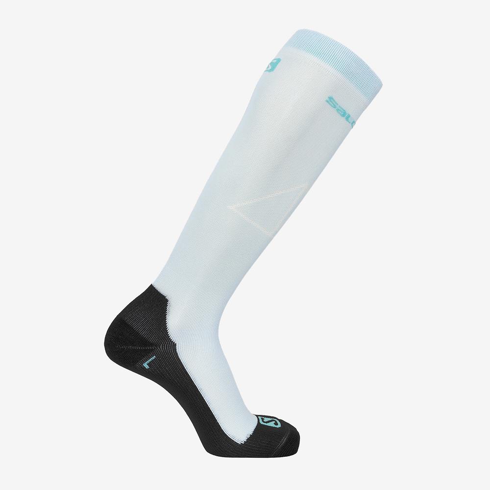 Chaussettes Salomon Homme Blanche - Salomon QST - France (2481-EVYJZ)